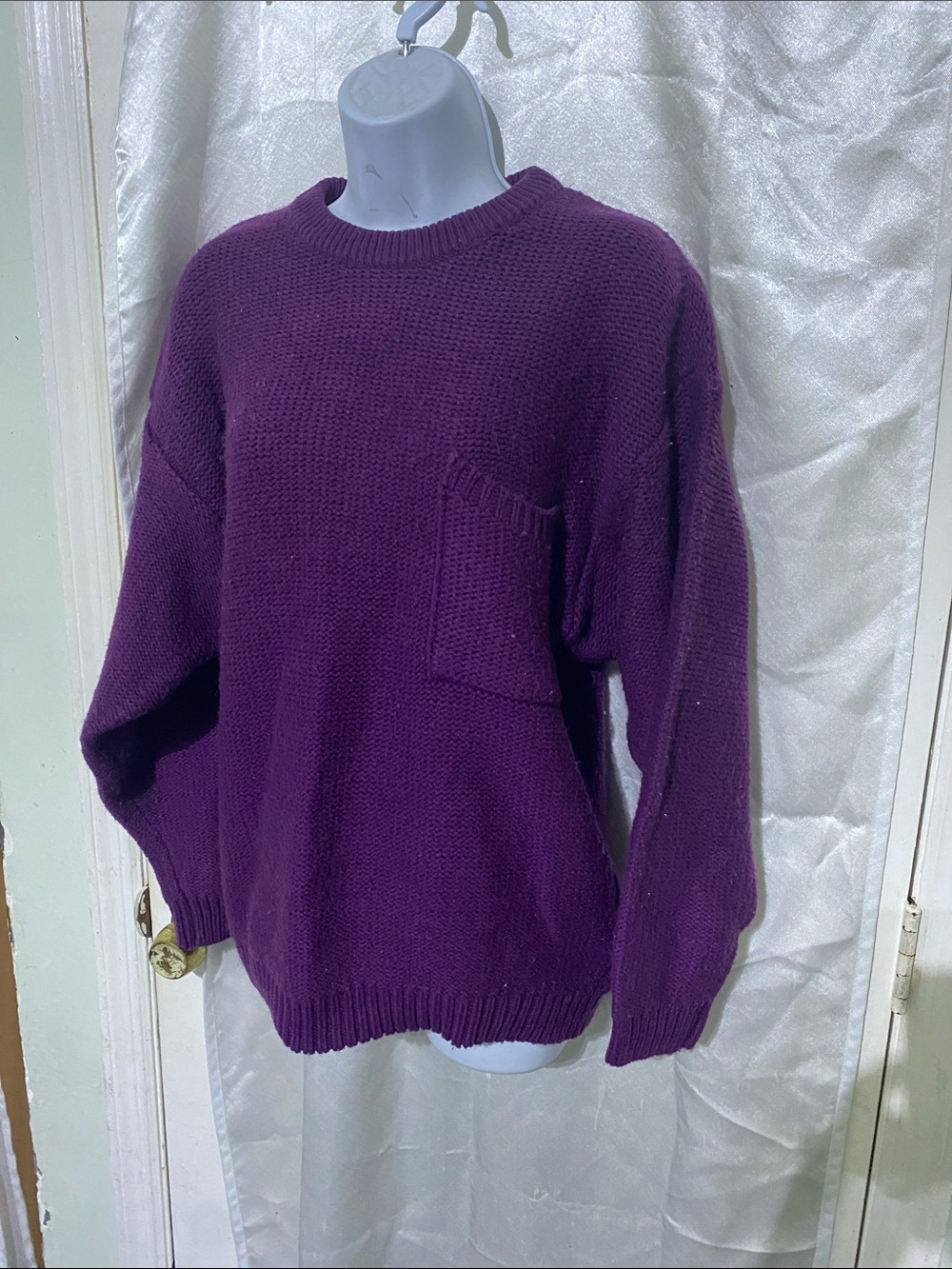 VTG 80’s Cozy Purple Knit Crewneck Sweater